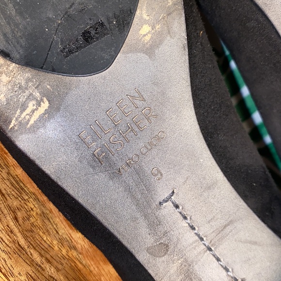 Eileen Fisher Black Suede Heels Women’s 9 - Picture 8 of 9